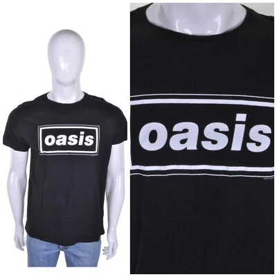 Oasis Vintage Bande T Shirt L Officiel Live Tour Souvenir Merch Noir 90s Y2K Men - Photo 1/4