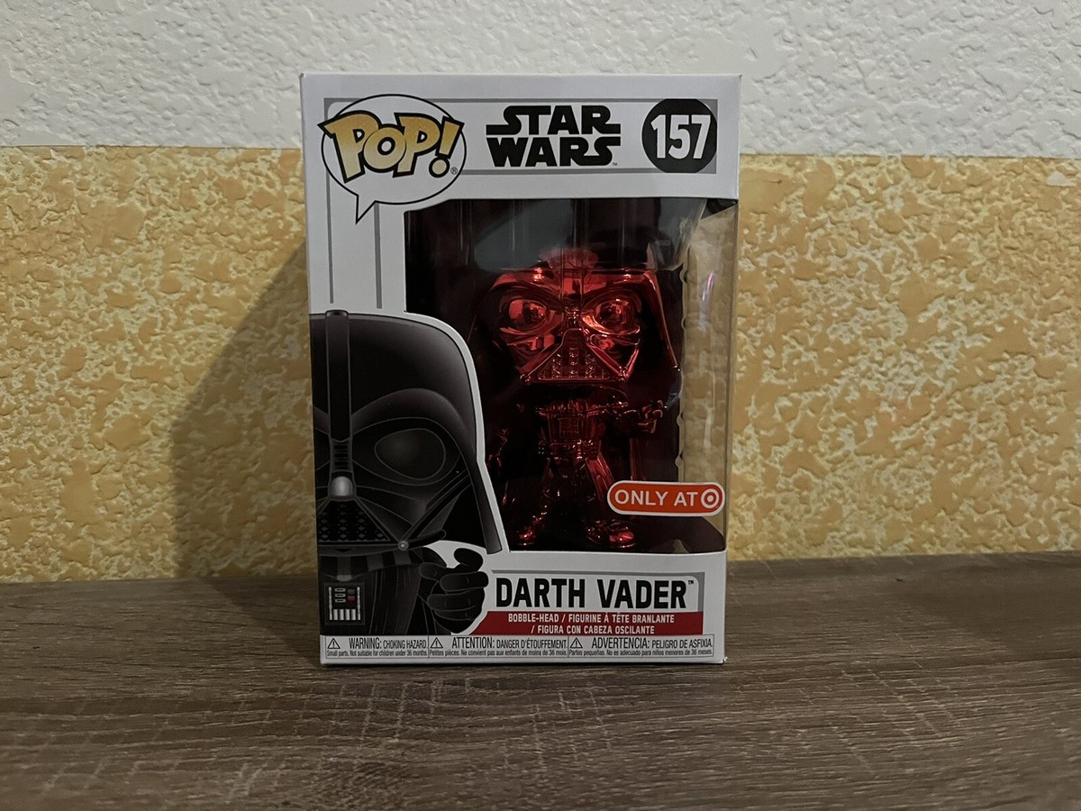 Funko Pop Star Wars #157 Darth Vader Chrome Red Target Exclusive