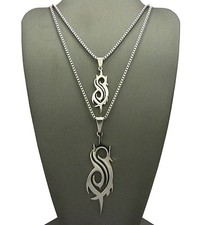 Hip Hop Micro Slipknot Stainless Steel Pendant 24", 30" Various Chain Necklace