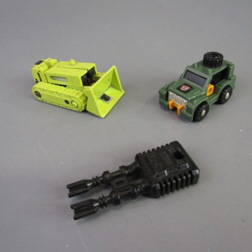 Vintage Lot of 3 Transformers Action Figure Toys Construction Brawn Jeep