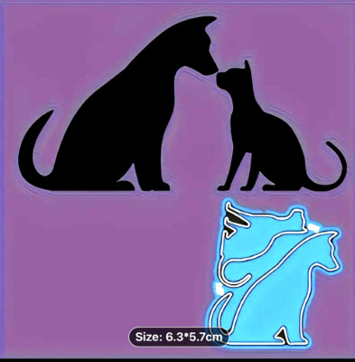 Best Friends Katze & Hund Metall Stanzschablone, Prägung, Scrapbooking, DIY. N 39