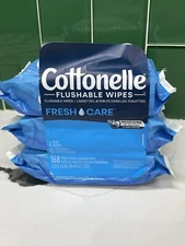 Cottonelle Flushable wet wipes, 3  Packs of 42 Wipes Each 126 total wipes