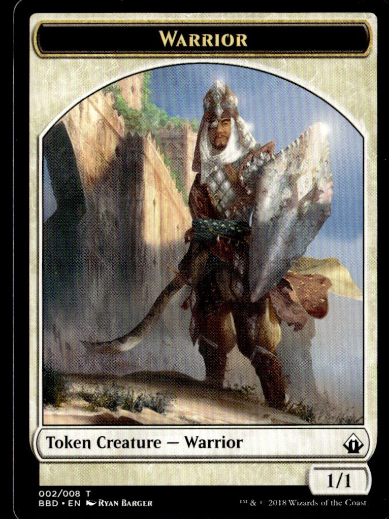 2018 Battlebond Tokens Warrior Common MTG Token Card #2