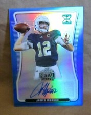 James Morgan 2020 Leaf Metal Draft Blue Refractor Rookie Auto#27/35!Jets QB RC