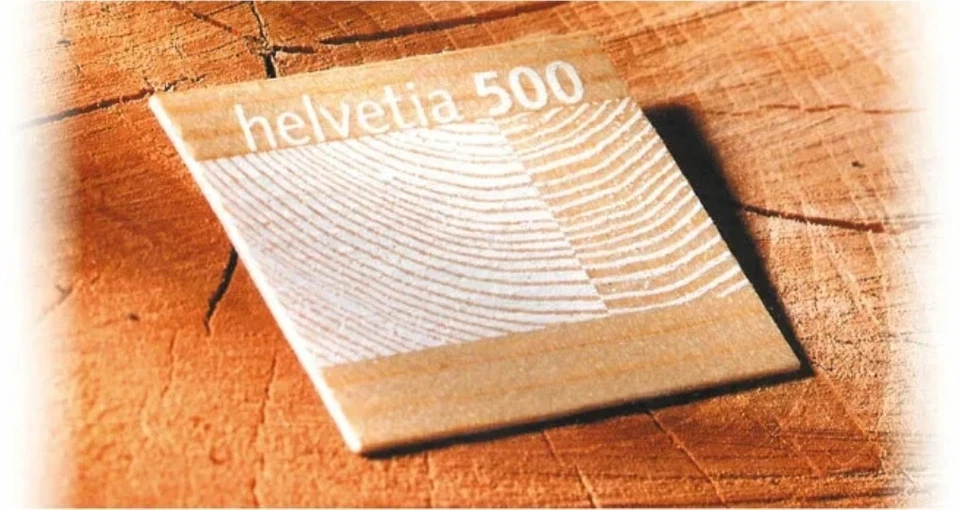 Switzerland - "TIMBER ~ SWISS WOOD INDUSTRY" Special Wooden Stamp 2004 - Image 2 of 4