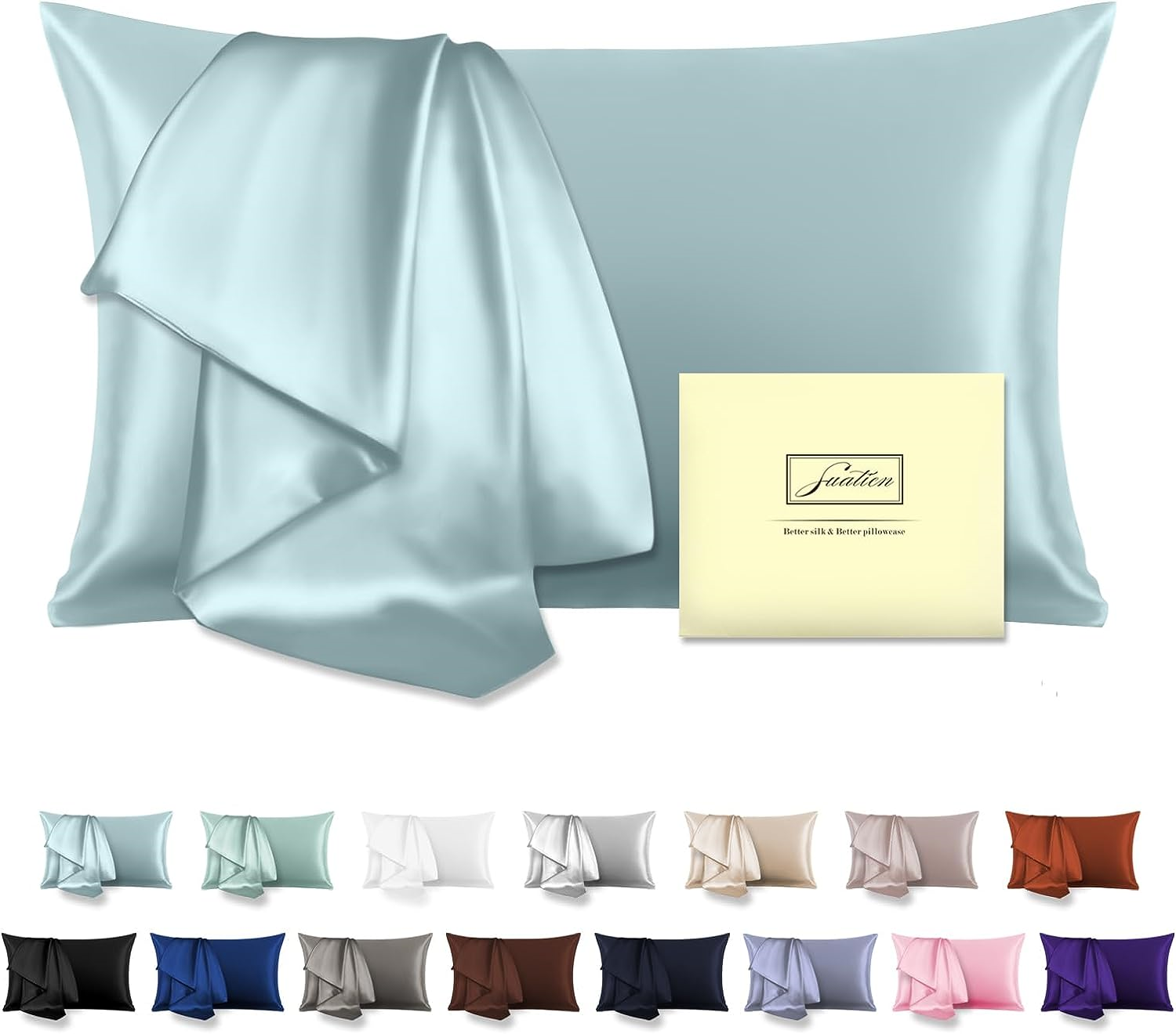 mulberry silk pillowcase for hair and skin standard size 20x 26 pillow case wi-image