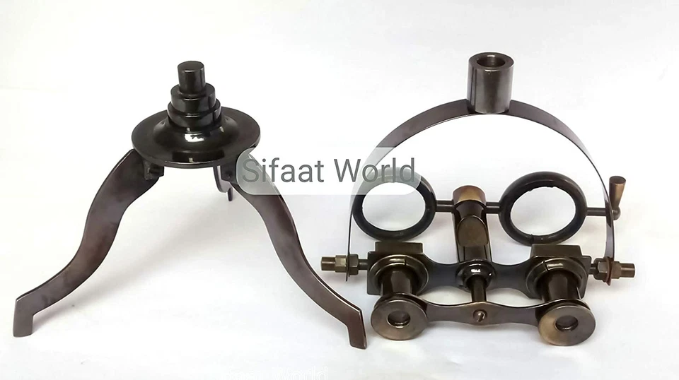 7" Solid Brass Black Antique Binocular with Mini Tripod Stand, Cyber Monday Gift - Image 4 of 4