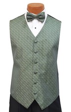Men's Mint Green Bill Blass Tuxedo Vest with Bow Tie Wedding Groom Prom Medium M