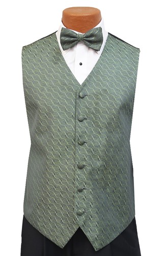 Men's Mint Green Bill Blass Tuxedo Vest 