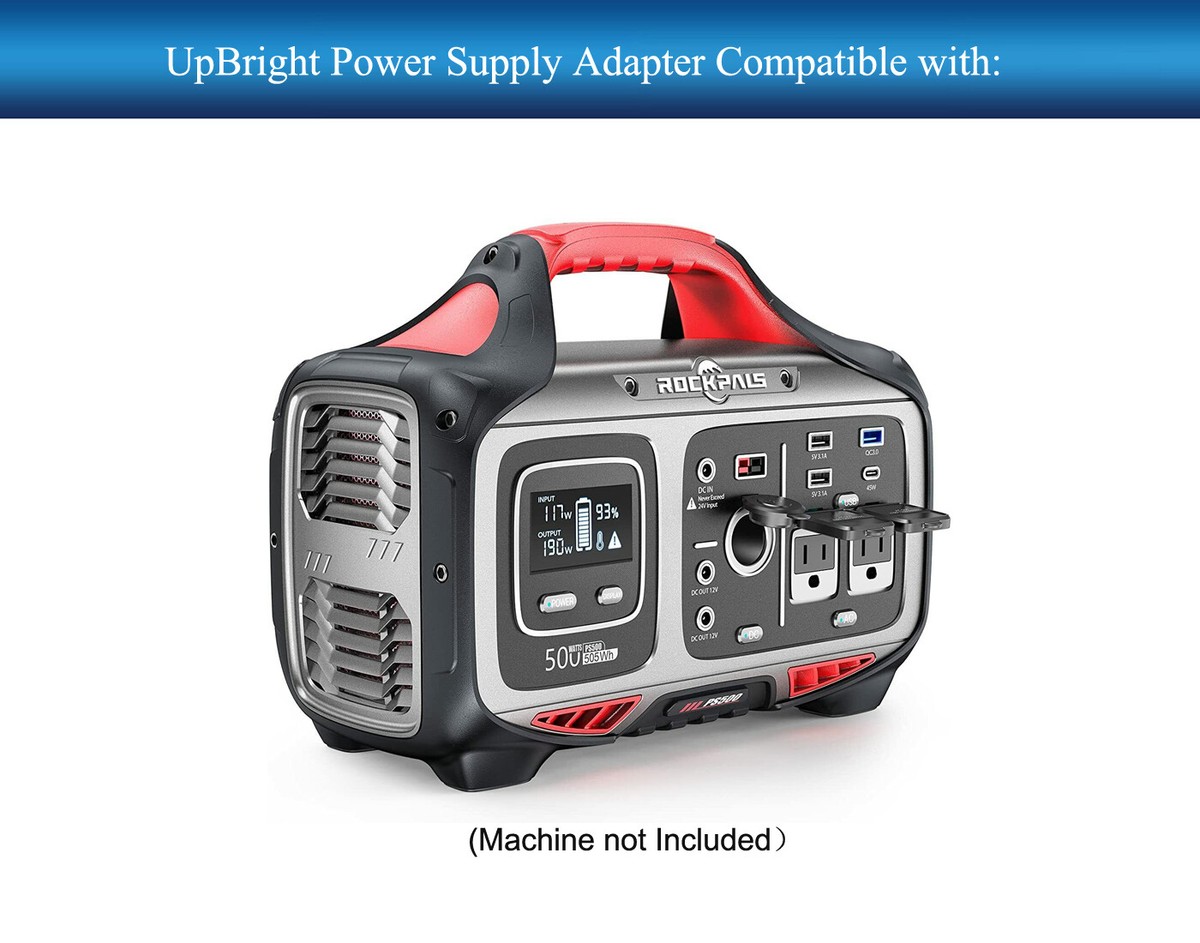 AC Adapter For ROCKPALS 500 Watts PS500 505Wh 500W 500Wat Portable 