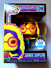 FIGURA DE ACCIÓN FUNKO POP #296 ROCKS JANIS JOPLIN EXCLUSIVA VINILO GITD NUEVA EN CAJA CASI NUEVA+