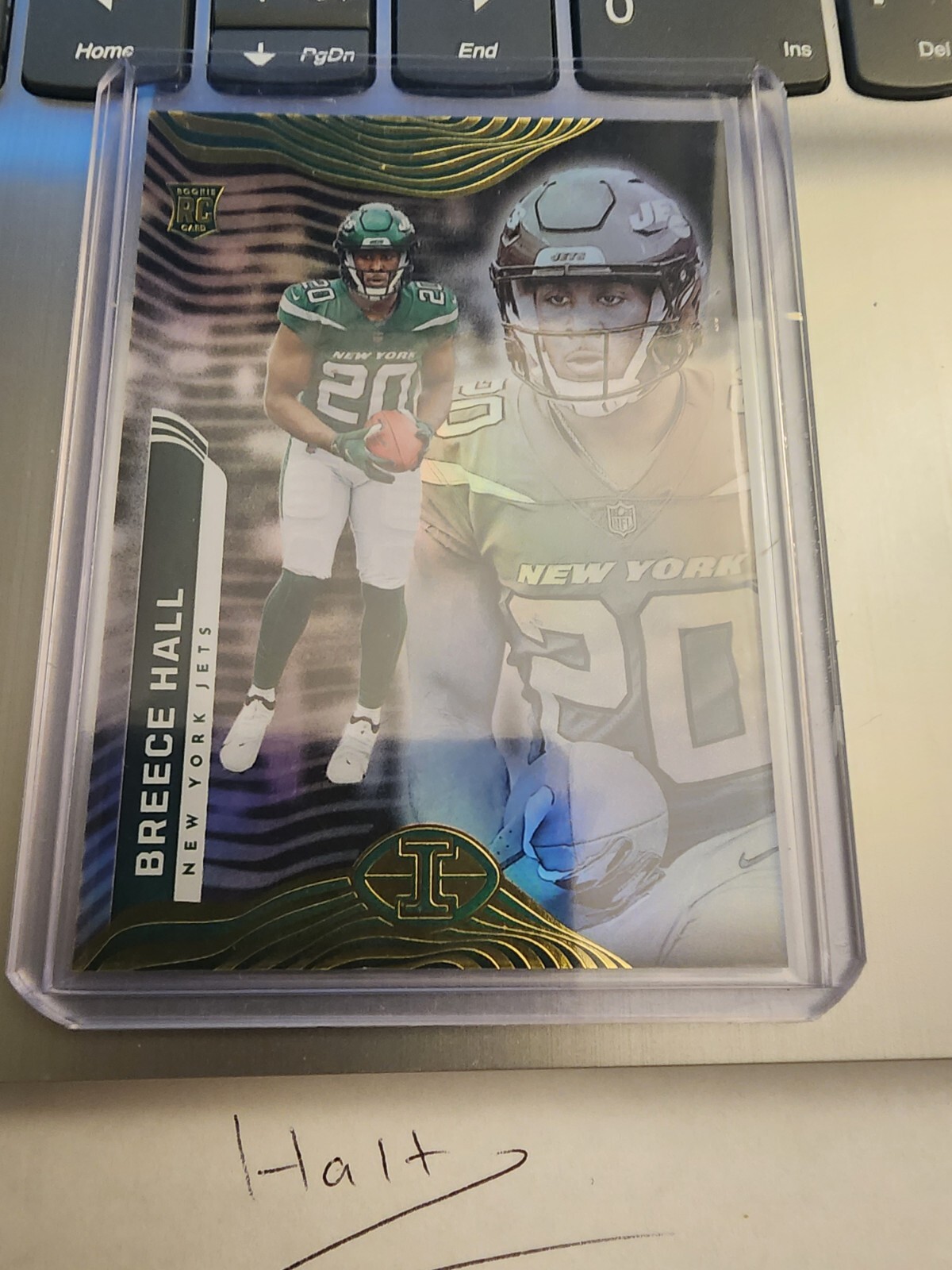 2022 PANINI ILLUSIONS - BREECE HALL - ROOKIE RC (HOBBY) #75 NEW YORK JETS