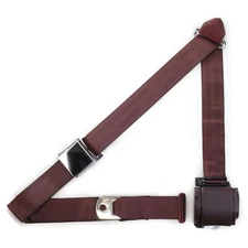 Burgundy Aviation Shoulder Belt - Front Seat RetroBelt Classic Seatbelt Safety