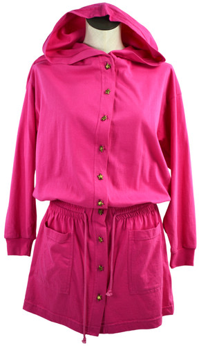 OOMPH Vintage Dress Size SMALL S Pink Hoodie Skirt