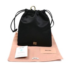 MIU MIU Duchesse Drawstring Pouch 5NG010 2CTB F0002 w/Dust Bag from Japan Used