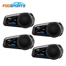 4x FX6 Motorcycle Bluetooth Headset Helmet Intercom 6 Riders Group Communication