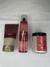 Set of 3 Bath  Body Works Champagne Toast Body Mist Shower Gel  Body Cream
