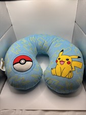 Pok mon Pikachu Plush Travel Neck Pillow Pok  Ball Design Official Licensed