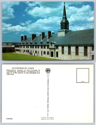 Le Chateau St Louis Fortress Restoration Postcard
