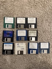 Vintage 3.5 Floppy Discs Collectors Items For Windows Lot