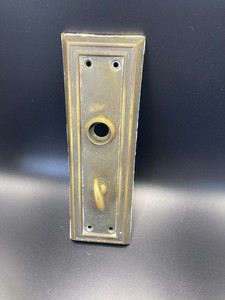 Antique Brass Backplate/Victorian, Art Deco, Door Hardware, Entry
