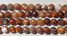 FACETED 10 MM AGATE CRACKLE RUSTIC COLOR BEADS 15" BELOW WHOLESALE BARGAIN