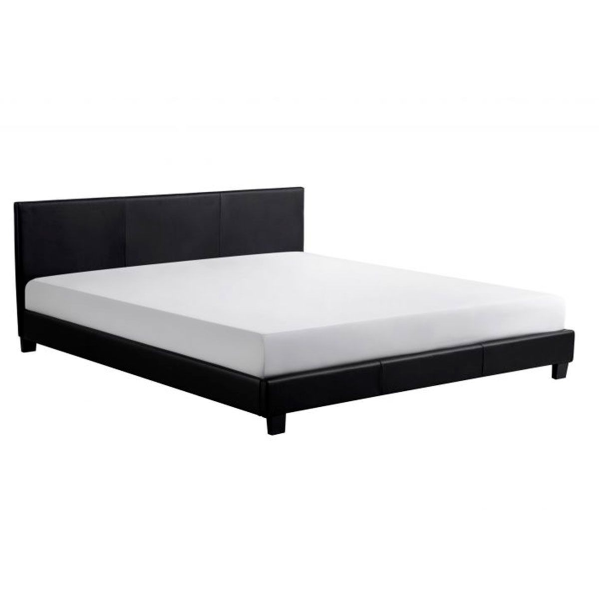 Lit 160x200cm noir Mera pour créer une ambiance de suite parentale moderne