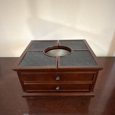 Bombay Company Wooden Valet Desktop Box with Metal Tray Insert Center