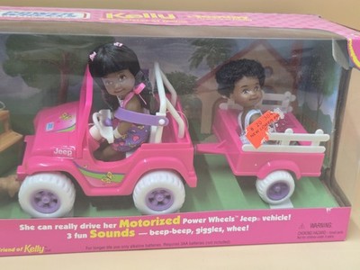 1997 Mattel Kelly & Tommy Power Wheels African American Jeep Set