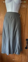M&S summer Grey Linen Midi Skirt.14 NWT. Comfort, Everyday, Relaxed.