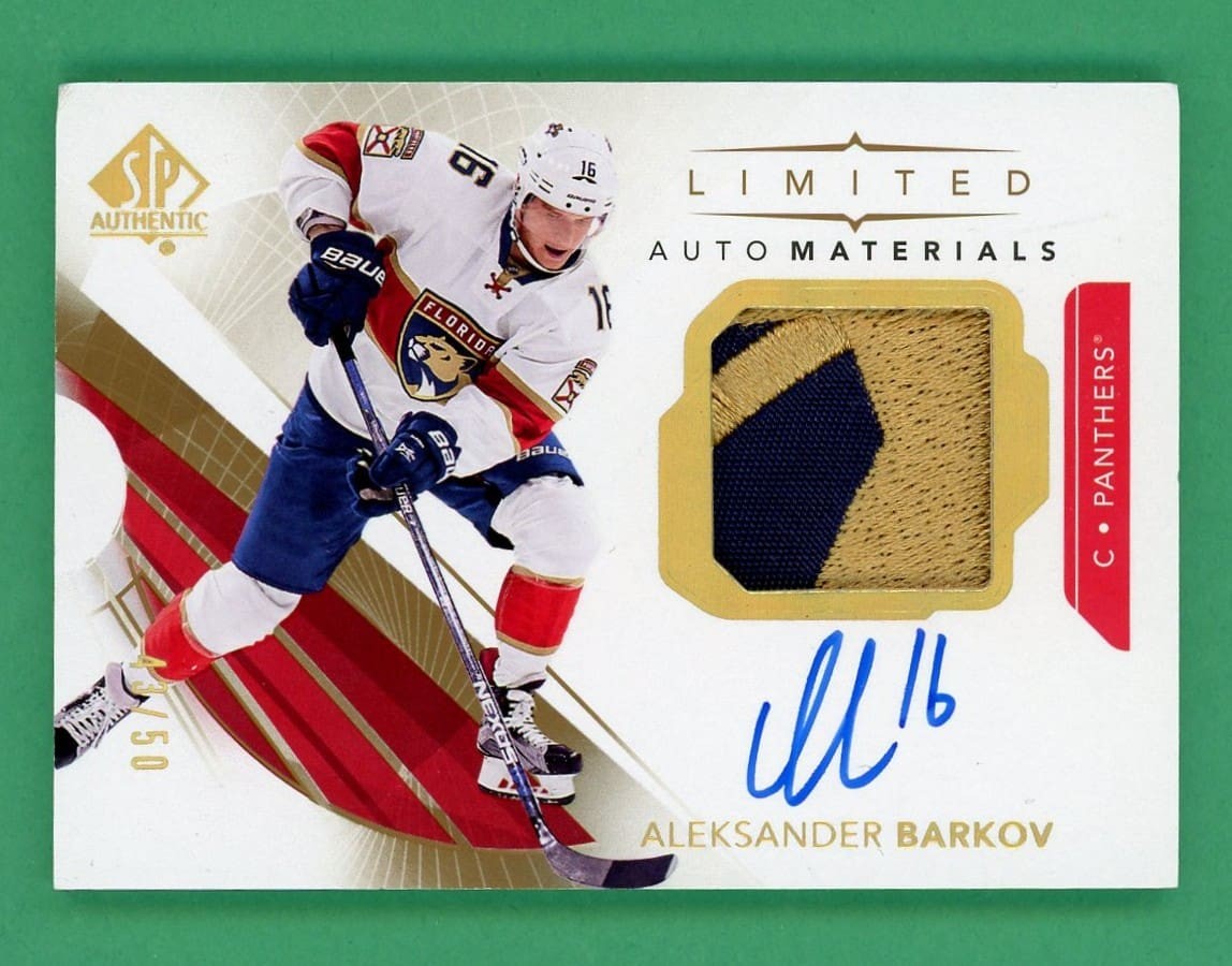 Aleksander Barkov 17-18 Upper Deck SP Authentic Limited Auto Materials /50 #28