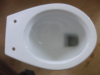 Neu: Stand-WC Flachspüler , weiß,   Abgang senkrecht- innenliegend, bodenstehend