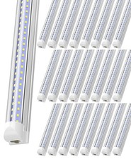24 Pack 2FT T8 LED Tube Light Fixture Shop Integrated Lamp 20W 2400LM 6000K