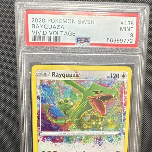 Pokémon Rayquaza PSA 9 Mint Amazing Rare Vivid Voltage 138/185 Holo 2020