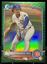 2025 Bowman Chrome - Fernando Cruz #BCP-110 Green Reptilian Refractor (RC) 82/99