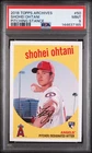 2018 Topps Archives 1959 Design Shohei Ohtani #50 Pitching Pose Rookie RC PSA 9