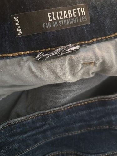 KUT from the Kloth Elizabeth Fab Ab High Rise Straight Stretch Blue Jeans Sz 14 - Picture 11 of 11