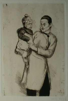 Emil Orlik (1870-1932) Mother with Child Shanghai 1913