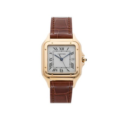 Cartier Panthere Medium Model Gold Quartz 27mm Silver Dial Strap Watch 83782743