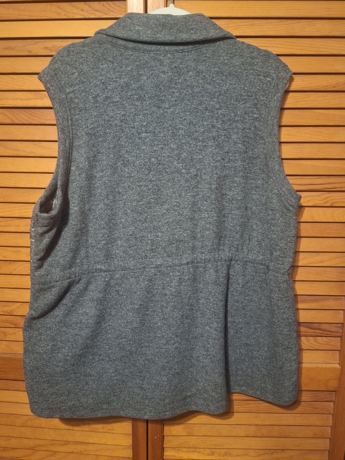 Ruby Rd Quilted Button Up &Drawstring Vest Gray S… - image 2