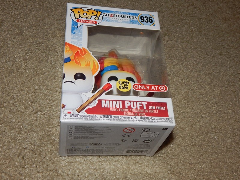 Ghostbusters Afterlife # 936 Mini Puft on fire GITD Target Exclusive funko pop