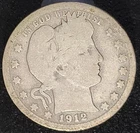 1912 S San Francisco Mint Barber Quarter