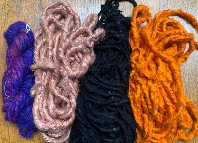 Lot Of 4 - Art Yarn Assortment  100% Rayon Super Bulky - 4 Oz Skeins