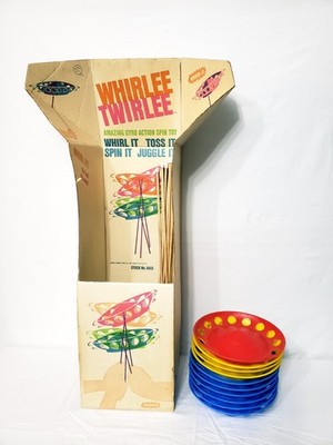 Vintage 1968 Wham-O Whirlee Twirlee Store Display With 10 Complete Sets