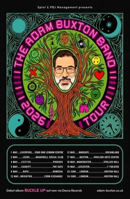 The Adam Buxton Band Tour 2026 Poster