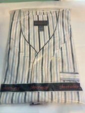 Vintage 60s 70s Mens PLEETWAY Cotton Pajamas Set Stripe Windowpane 2X New