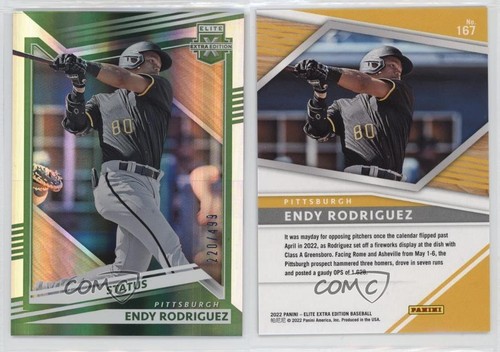 2022 Panini Elite Extra Edition Status Green 220/499 Endy Rodriguez #167 - Bild 3 von 3