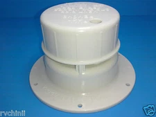 RV Camper Trailer Roof vent Cap - OEM Removable Top - White Plumbing Sewer Vent.