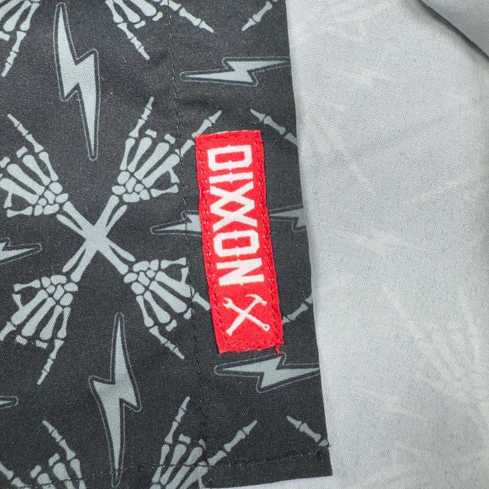 DIXXON Flannel Co THE RIFF 4X Party Shirt Button Hawaiian Skeleton Rock ...