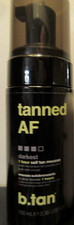 Tanned AF by b.tan 1 Hour Self Tan Mousse DARKEST 3.38 oz Travel Size